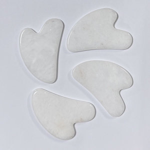 Herramientas de cuidado de la piel de piedra natural de gua sha de colour blanco - Product Image 2