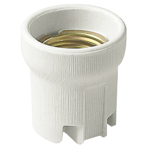 Support de lampe E27 en porcelaine blanche, diamètre 43 mm, pour luminaires à ampoule - Product Image 1