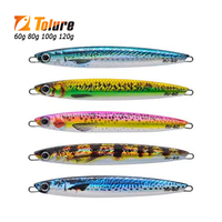 TOPLURE 60g 80g 100g 120g à terre métal gabarit leurres longue coulée pêche gabarits leurres de pêche lumineux plomb gabarits pour l'eau salée