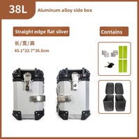 Valises latérales de moto en alliage d'aluminium haute résistance, étanches, à dégagement rapide, robustes, 38L