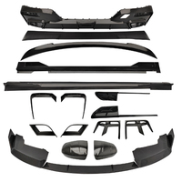Kit Mobil Baru untuk BMW Seri 7 G70 Upgrade ke Gaya M Body Kit Eksterior Serat Karbon Kering dengan Lip Depan, Diffuser Belakang, dan Side Skirt