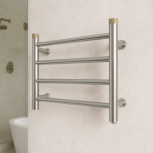 Chauffe-serviettes électrique en acier inoxydable chauffé par <span class=keywords><strong>radiateur</strong></span> <span class=keywords><strong>haut</strong></span> <span class=keywords><strong>de</strong></span> <span class=keywords><strong>gamme</strong></span> 220V pour salle <span class=keywords><strong>de</strong></span> bain - Product Image 1