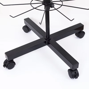 4단 경량 접이식 금속 바닥 스탠드 회전 후크 랙 (슈퍼마켓 진열용) - Product Image 5