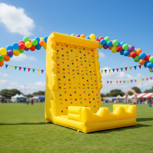 WINSUN Jeux de mur d'escalade gonflable personnalisé, tour d'obstacles, trampoline, équipement de mur d'escalade gonflable en forme de rocher, <span class=keywords><strong>location</strong></span> - Product Image 1