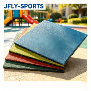 Dalles de sol en caoutchouc EPDM pour aire de jeux, résistantes aux intempéries, emboîtables, faciles à nettoyer, sol de sécurité extérieur pour maternelle et collectivité - Product Image 1