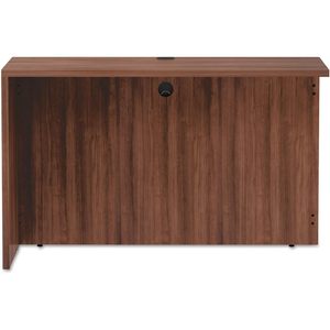 Alera Valencia Series Modern Walnut Reversible Return/Bridge Shell 47.25W X 23.63D X 29.5H para escritorios de computadora - Product Image 3