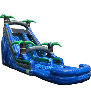 Glissière d'eau gonflable <span class=keywords><strong>avec</strong></span> roulettes de saut pour enfants, bon marché, usage domestique, <span class=keywords><strong>avec</strong></span> <span class=keywords><strong>piscine</strong></span> d'eau - Product Image 4