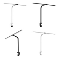 Lampada da Scrivania LED a Pannello Sottile con Clip, Dimmer Touch, Luce Delicata per gli Occhi, Ideale per Studenti e Camere da Letto, Illuminazione Intelligente