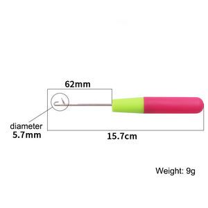 Outil de <span class=keywords><strong>crochet</strong></span> à loquet avec languette métallique pour la fabrication de perruques, la coloration des cheveux, le tressage et les projets de <span class=keywords><strong>tricot</strong></span> en laine DIY, les dreadlocks - Product Image 3