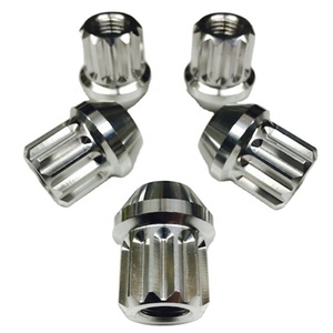 Piezas CNC <span class=keywords><strong>de</strong></span> precisión personalizadas M12x1.5 Acorn Black Machined Billet 7075 Aluminio 12 pt Lug Nuts - Product Image 2