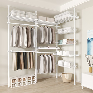 Armoire portable pliable de grande taille pour chambre à coucher, armoire en forme de L, dressing, armoire en acier - Product Image 1