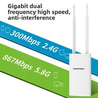 Punto de acceso inalámbrico al aire libre de alta potencia, cobertura de Wi-Fi omnidireccional de 1200m, para uso en exteriores, V2, De metros