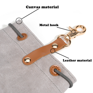 HanYang OEM Custom Portable Pet Snack Bag Outdoor <span class=keywords><strong>Dog</strong></span> Food Pouch Canvas <span class=keywords><strong>Dog</strong></span> Food Storage Bag coulisse <span class=keywords><strong>Dog</strong></span> Treat Training Bag - Product Image 2