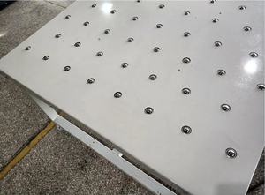 Op maat gemaakte zware handbediende zwaartekracht-stalen kogeltransporttafel - Product Image 3