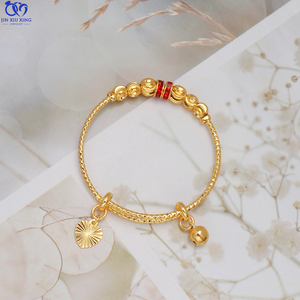 Jxx 24K gioielli in oro bambino braccialetto di pietra rossa bambino compleanno regalo di festa braccialetti alla moda all'ingrosso fabbrica diretta - Product Image 2