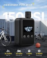 Compresseur d'air électrique sans fil portable avec adaptateur de valve Presta pour gonfleur de pneus de voiture et de vélo, fabriqué en matériaux durables