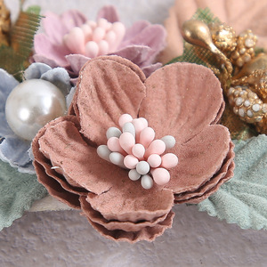 Bandeau en nylon à fleurs pour bébé fille Bandeau élastique doux pour cheveux avec nœud fait main Accessoires pour nouveau-né enfant en bas âge - Product Image 4