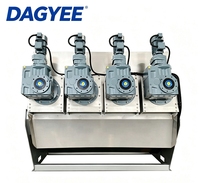 Déshydrateur automatique de boues à volute DAGYEE, système de presse multi-vis pour la transformation alimentaire, la tannerie, la pâte à papier et les boues d'échappement des usines.