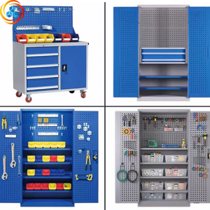 Modern Outdoor Metal Garage Storage Cabinets Heavy-Duty Key <b>Lock</b> <b>Tool</b> <b>Boxes</b> Floor Mount Storage Systems Workshop - Product Image 4