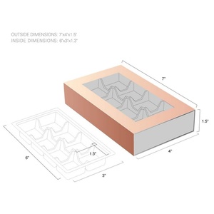 Factory Direct Sale Custom Size Chocolate Box <b>Window</b> Box Gift Packaging Drawer Box With PVC Lining - Product Image 2