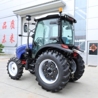 Tracteur agricole à roues certifié CE 90 CV 4x4, tracteur de ferme 90 CV 4x4 pour le labour et le travail du sol