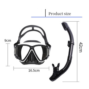 AUTO AT-658 Juego de buceo para adultos Uso <span class=keywords><strong>en</strong></span> lagos y ríos Equipado con <span class=keywords><strong>marco</strong></span> grande Espejo facial de silicona Se pueden emparejar lentes para Miopía - Product Image 4