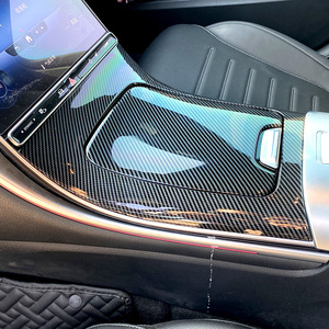 Mercedes-Benz C-Class Center Console Trim Carbon Fiber Textured Piano Black ABS Interior Modification 2022+ LHD - Product Image 4