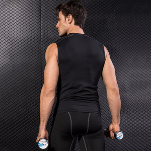 Logo personalizzato Muscle Building allenamento gilet pesi palestra compressione poliestere allenamento <span class=keywords><strong>canotta</strong></span> per gli uomini - Product Image 4