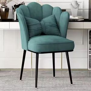Hiện Đại Thanh Lịch Nhung Ghế Ăn Với Chuyển Đổi Bow Gối Và Kim Loại Chân Nhà Máy Trực Tiếp Bán Cho Nhà/Vanity Trang Trí Nội Thất - Product Image 2