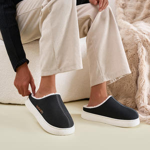 Chaussons d'intérieur chauds en coton, antidérapants et confortables pour l'intérieur et l'extérieur, chaussons d'hiver tendance - Product Image 2