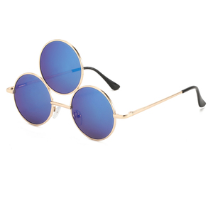 Gafas de Sol Redondas con Triple Lente NWO T1817, Estilo Hip Hop <span class=keywords><strong>Punk</strong></span>, Modernas y con Personalidad, Nuevo Estilo - Product Image 4