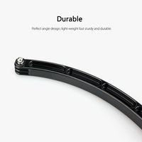 KAMPHO-Casque extensible bras incurvé pour vélo, selfie, angle réglable pour GoPro 11 10 9 8 7 6 SJCAM 4000 AIR AKASO H9