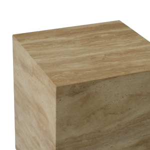Travertine Cube โต๊ะหินอ่อนข้างโต๊ะข้าง, กล่องเส้นก๋วยเตี๋ยวแบนโต๊ะกาแฟ - Product Image 5