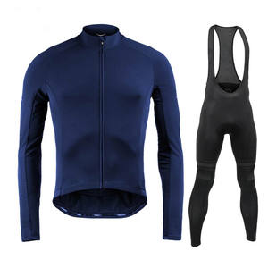 Ensemble de maillot de cyclisme d'<span class=keywords><strong>hiver</strong></span> personnalisé pour <span class=keywords><strong>homme</strong></span> avec short, manches longues, polaire thermique respirant, 100% polyester, adultes - Product Image 5