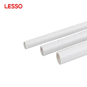 LESSO IEC AS/NZS resistência à corrosão padrão uv resistente branco 20 25 32mm a granel pvc tubo de conduíte elétrico