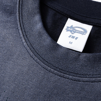 Camiseta YKH de 275 g/m², 100 % algodón, con logotipo personalizado, al por mayor, de verano, manga corta, lavado ácido, estampado en serigrafía, de gran gramaje