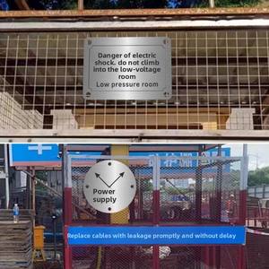 Edelstahl Benutzer definierte Nummern schild Zeichen Quadrat Hohl metall Laser gravur Kabel Ausrüstung Tag Klassifizierung Mark Fahrbahn - Product Image 2