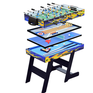 <span class=keywords><strong>Mesa</strong></span> <span class=keywords><strong>de</strong></span> Billar Plegable Multifuncional 4 en 1 <span class=keywords><strong>de</strong></span> 4 pies para Niños, con Air Hockey y <span class=keywords><strong>Ping</strong></span>-<span class=keywords><strong>pong</strong></span>, Gran Venta - Product Image 1