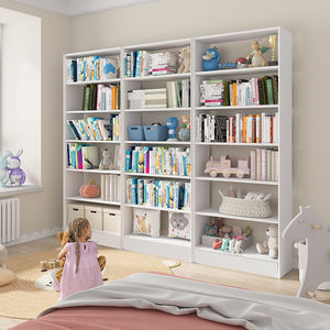 Modern Wrought Iron <b>Bookshelf</b> Long Corner Wall <b>Bookcase</b> for Home Living Room School Hotel or Apartment - Product Image 3