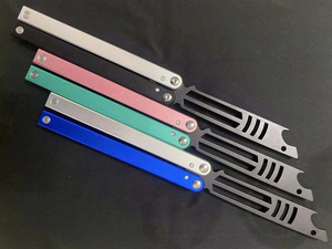Couteau papillon d'entraînement de sécurité, ouvre-bouteille de bière, sans lame, manche intégré en alliage d'aluminium - Product Image 4