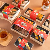 Boîte à emporter biodégradable et écologique en bois Sushi Chees eLunch Bento Traiteur Repas Riz Légumes Rouleau Alimentaire Boîte à emporter