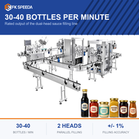 Machine de remplissage automatique de sauce à double pistons, aspiration alternée, sans temps d'inactivité, alimentation à double voie, en acier inoxydable SUS304, pour salsa piquante