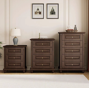 Armoire à tiroirs moderne en bois massif de style américain pour chambre à coucher et salon Armoire de <span class=keywords><strong>rangement</strong></span> murale - Product Image 3