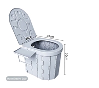 Toilette pliable pour voiture, toilette mobile portable d'extérieur, toilette d'urgence anti-odeur et anti-renversement pour les voyages en voiture