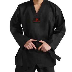Uniforme de Taewondo, negro, con logotipo personalizado, 2017 - Product Image 1
