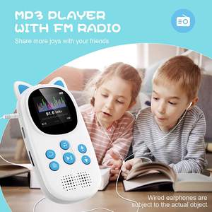 Lecteur de musique numérique pour enfants avec <span class=keywords><strong>Bluetooth</strong></span> et <span class=keywords><strong>radio</strong></span> FM, MP3 portable de dessin animé pour l'apprentissage précoce des enfants, petit cadeau d'anniversaire OEM - Product Image 6