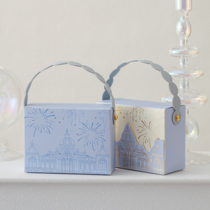 Nueva caja de dulces estilo castillo europeo para boda, caja de embalaje de dulces portátil, set de regalo de boda, caja de dulces - Product Image 5