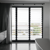 Fenêtres à persiennes en verre à cadre en aluminium de conception chinoise personnalisée, dernières tendances, fixes et réglables, avec moustiquaire amovible, en vente
