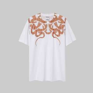 Nueva camiseta de verano unisex de manga corta para parejas con estampado de serpiente dorada, marca de moda, clásica MB de manga corta - Product Image 3