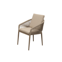 de patio moderne chaises 8 places meubles de jardin extérieur ensembles de salle à manger en corde d'aluminium de 9 pièces